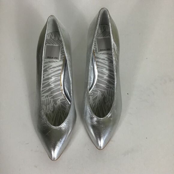 Dolce Vita Women Silver Pumps Sz.6 EUC Elegant Trendy Silver - Picture 3 of 10